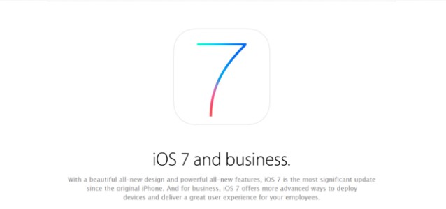 iOS 7发布一系列针对企业用户的新功能
