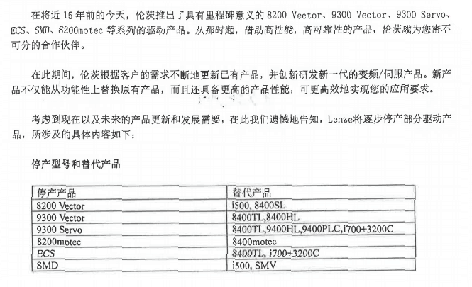 伦茨变频器停产产品_伦茨变频器替代产品