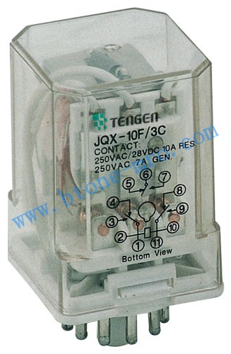 JQX-10F通用型小型大功率电磁继电器,JQX-10F,天正,TENGE,华南总代理,广州天正,深
