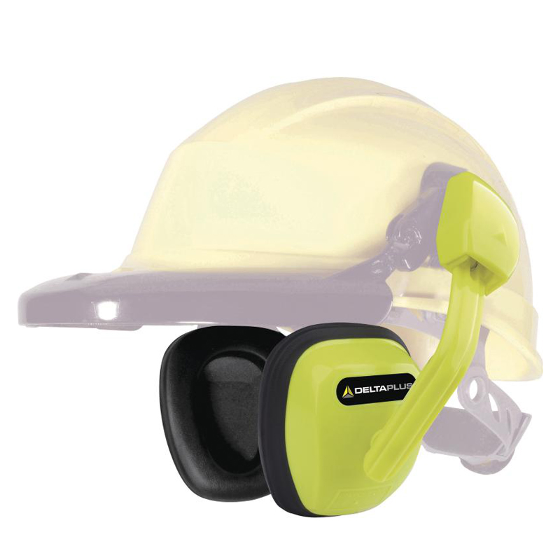 代尔塔工地安全帽用防噪耳机SNR24dB