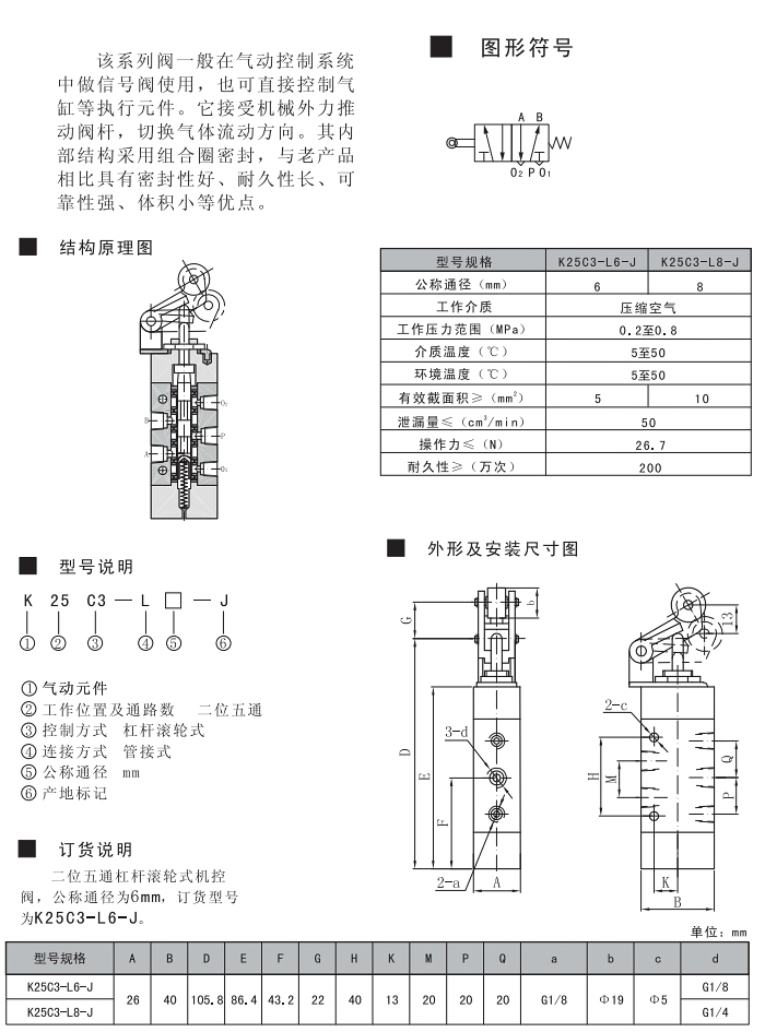 K25C3二位五通杠杆滚轮式机控阀-参数图.jpg